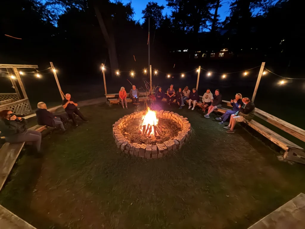Evening bonfires